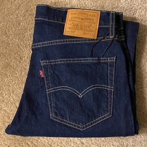 Levi's Premium 502 Dark Wash Taper Fit Jeans